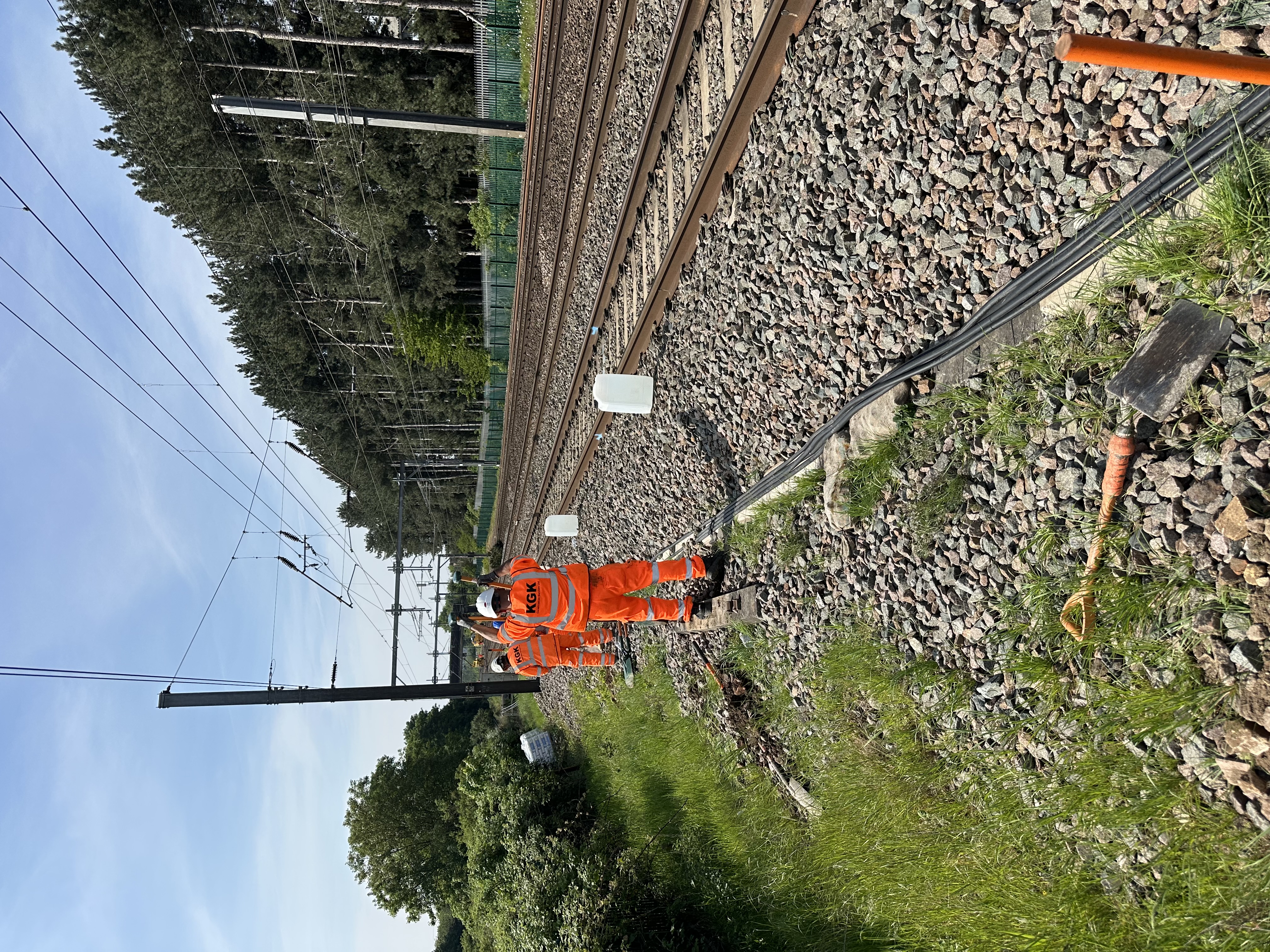 KGK team working alongside Network Rail track